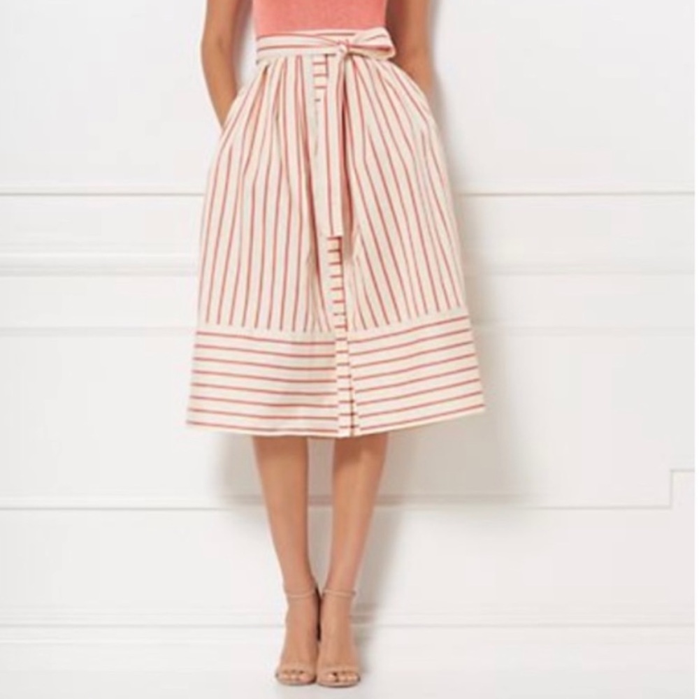 New York & Company - Eva Mendes Collection Jenni Stripe Skirt SIZE 2